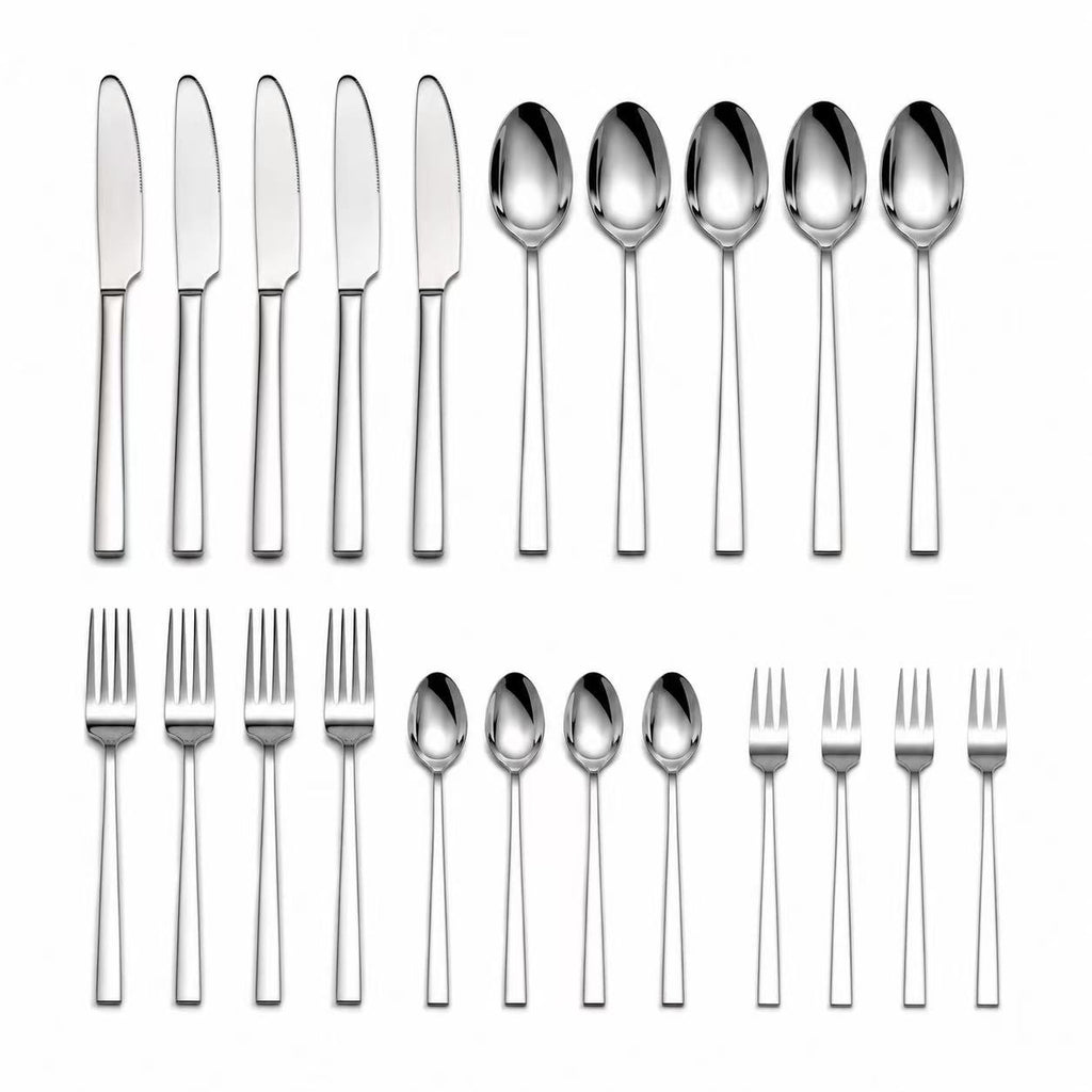 25-Piece Stainless Steel Flatware Set for 5