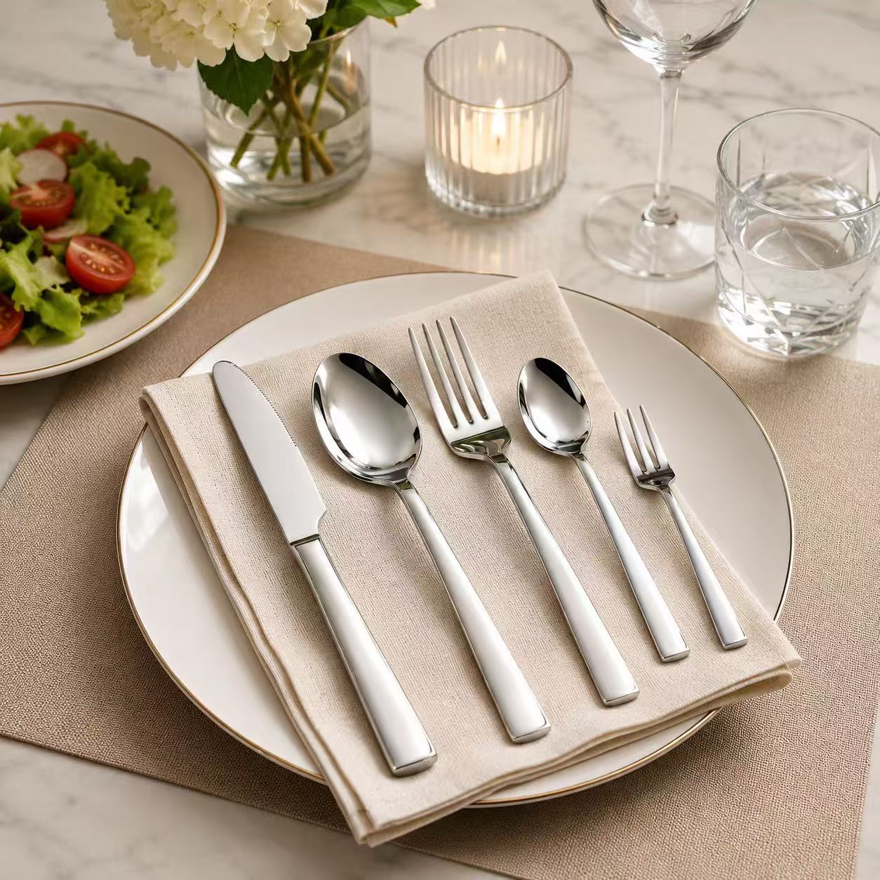 25-Piece Stainless Steel Flatware Set for 5