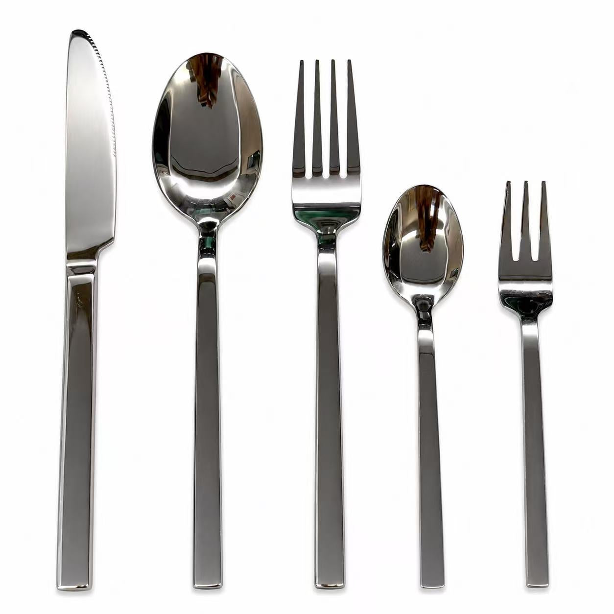 25-Piece Stainless Steel Flatware Set for 5